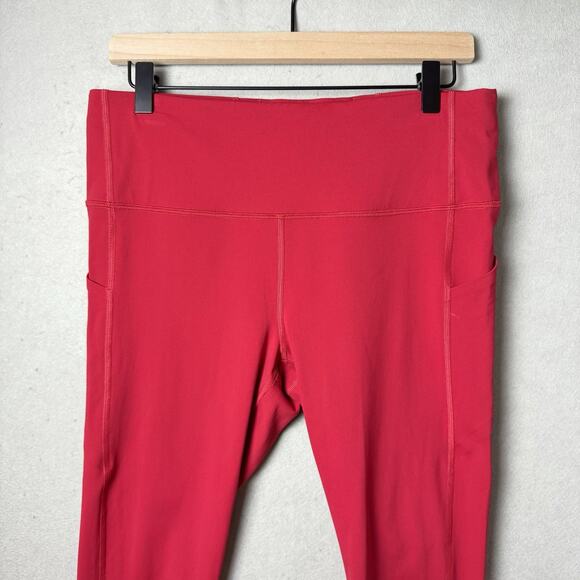 Lululemon Pace Rival High-Rise Crop 22" Dark Red Womens size 10 - Picture 4 of 11